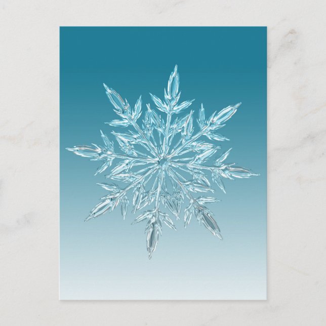 Carte Postale Cristal de snowflake (Devant)
