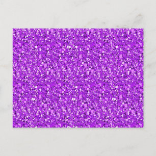 Carte Postale Cristal drusy - améthyste pourpre