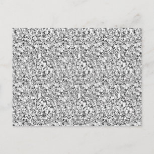 Carte Postale cristal druzy - couleur or blanc