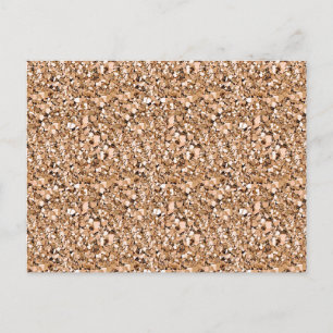 Carte Postale cristal druzy - couleur or rose