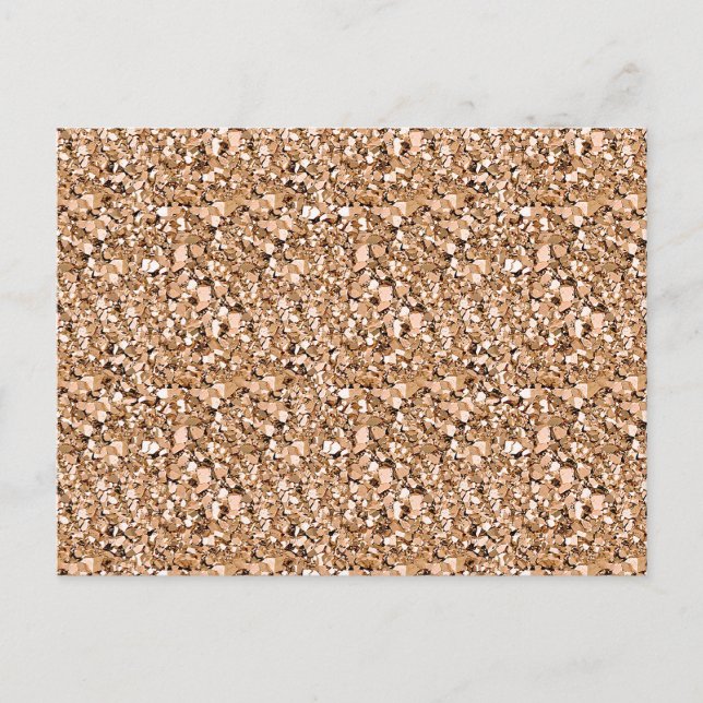 Carte Postale cristal druzy - couleur or rose (Devant)