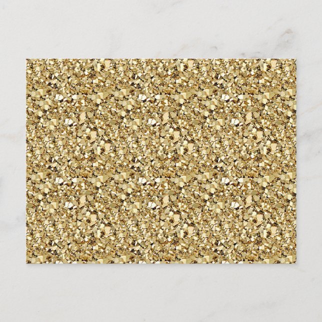 Carte Postale cristal druzy - or métallique (Devant)