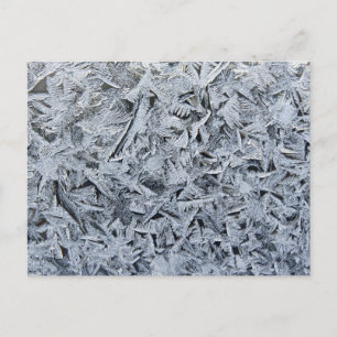 Carte Postale Cristaux de givre de glace Texture