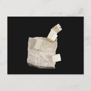 Carte Postale Cristaux de Pyrite en schiste