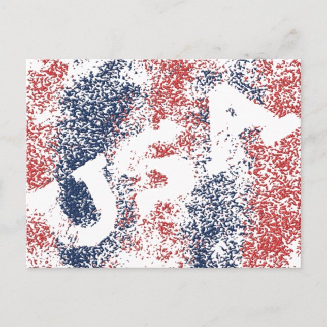 Carte Postale Cristaux rouge et bleu USA (Devant)