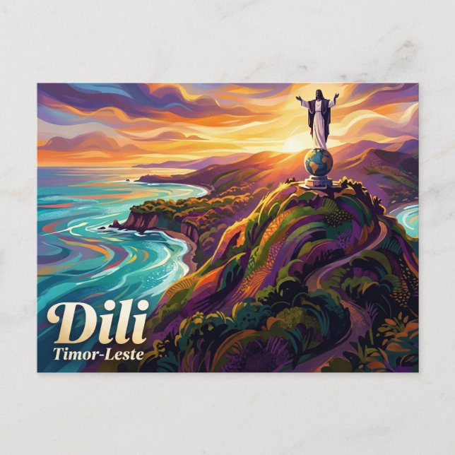 Carte Postale Cristo Rei de Dili Timor-Leste (Devant)