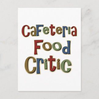 Carte Postale Critique alimentaire de la cafétéria