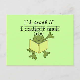 Carte Postale Croak de grenouille si je ne pouvais pas lire les