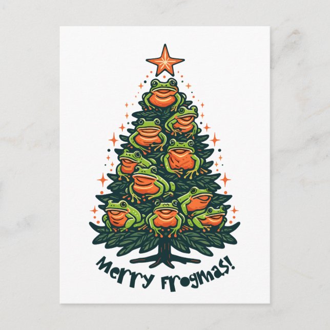 Carte Postale Croaks de Whimsical : Grenouilles chantant 'Joyeux (Devant)