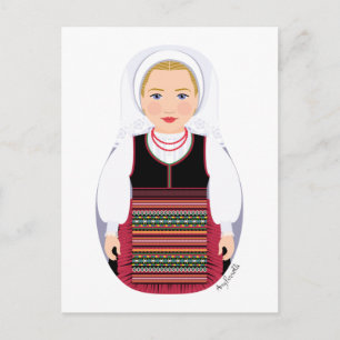 Carte postale croate Lika Blonde matryoshka