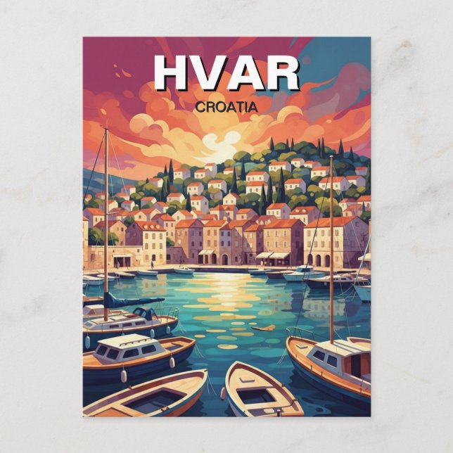 Carte Postale Croatia Hvar (Devant)