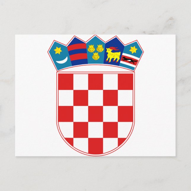 Carte Postale Croatie Armoiries HR Hrvatska (Devant)