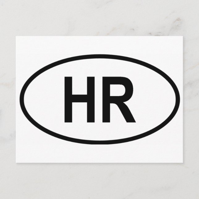 Carte Postale Croatie (Hrvatska) Reg. véhicule intérieur Code (Devant)