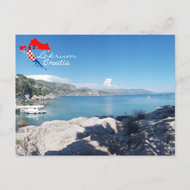 Carte Postale Croatie | île de Lokrum | Dubrovnik | Hrvatska (Devant)