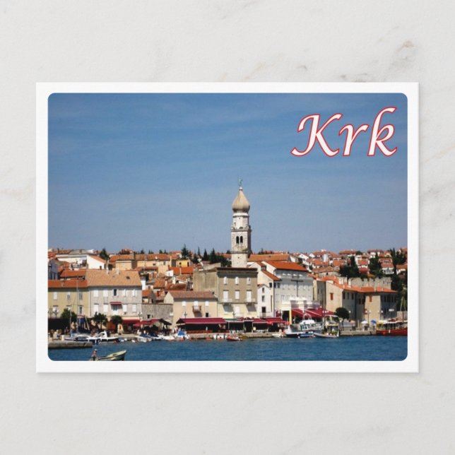 Carte Postale Croatie - Krk City - Veglia - (Devant)