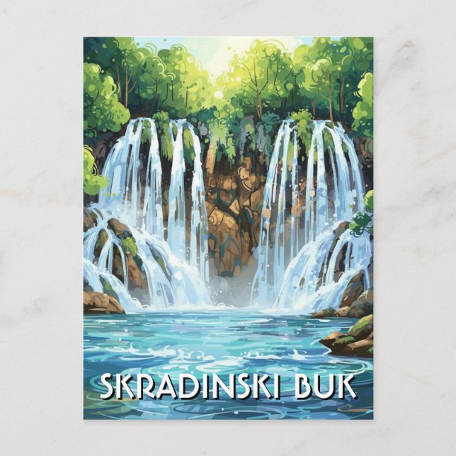 Carte Postale Croatie Skradinski Buk (Devant)