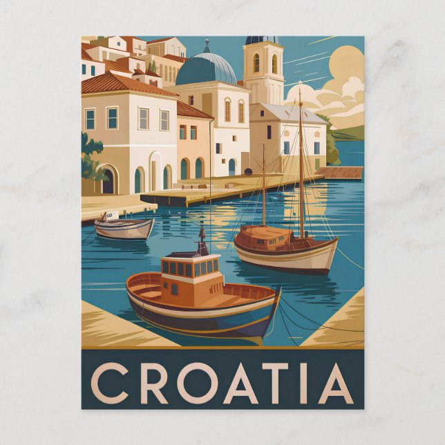 Carte Postale Croatie vintage (Devant)