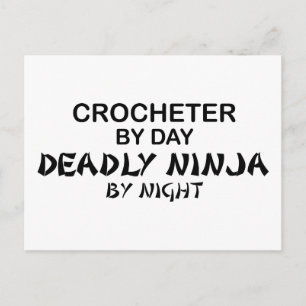 Carte Postale Crocheter Ninja mortel par nuit