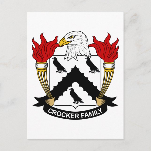Carte Postale Crocker Family Crest (Devant)