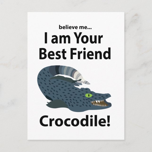 Carte Postale Crocodile Alligator Drôle  (Devant)