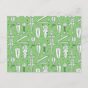Carte Postale Crocodile Motif 2