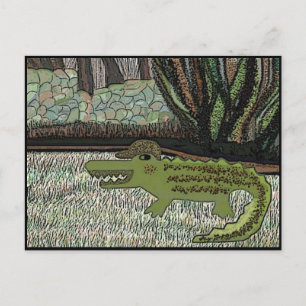 Carte Postale Crocodile Walk