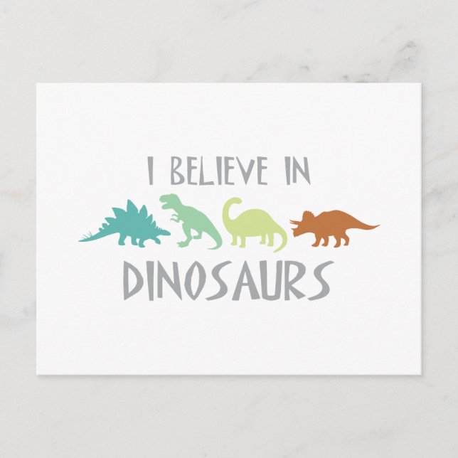 Carte Postale Croire aux dinosaures (Devant)
