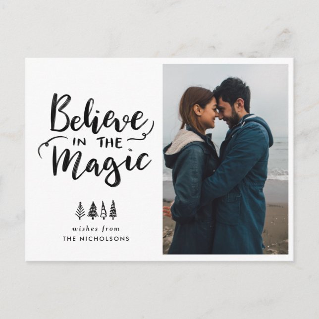 Carte Postale Croire En La Magie | Photo manuscrite de script (Devant)