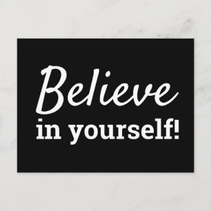 Carte Postale Croire en soi Citation Inspirante de Motivation
