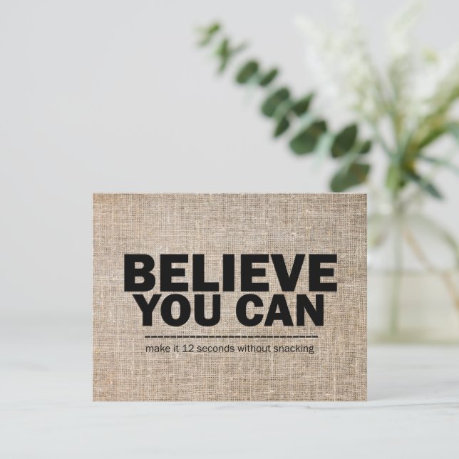 Carte Postale Croire en vous, humour, perte de poids, inspiratio (Debout devant)