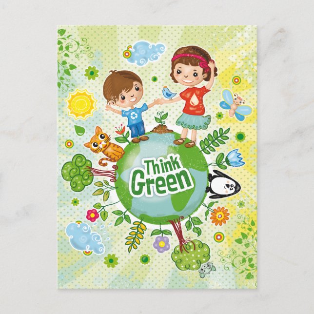 Carte Postale Croire la conscience verte bonne proposition (Devant)