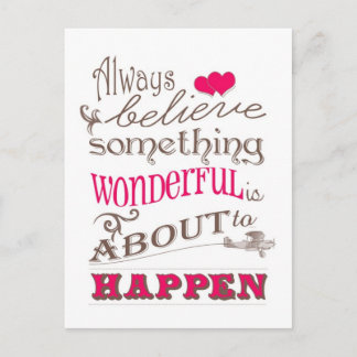 Carte Postale Croire toujours