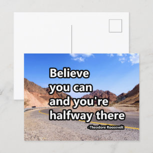 Carte Postale Crois que tu peux et que tu es à mi-chemin