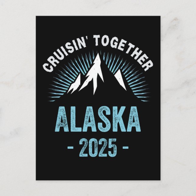 Carte Postale Croisière Alaska 2025 Famille amis vacances Voyage (Devant)