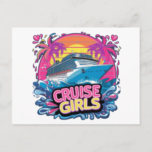 Carte Postale Croisière Colorée entre Filles dans les Caraïbes