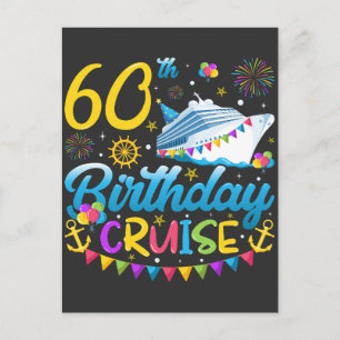 Carte Postale Croisière d'anniversaire 60 ans Fête d'anniversair
