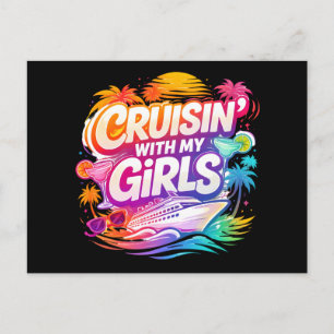 Carte Postale Croisière drôle avec mes copines Bateau de croisiè