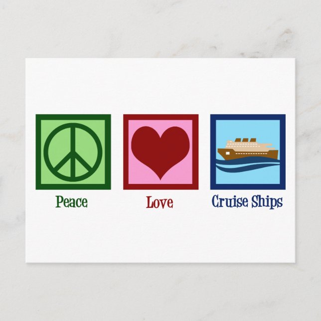 Carte Postale Croisière Peace Love Cruises (Devant)