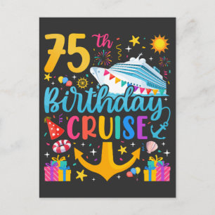 Carte Postale Croisière pour les 75 ans, fête d'anniversaire