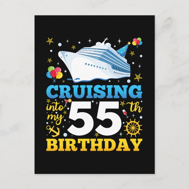 Carte Postale Croisière Pour Mon Anniversaire De 55 Ans (Devant)