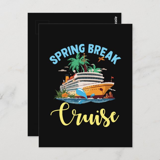 Carte Postale Croisière Spring Break (Devant / Derrière)