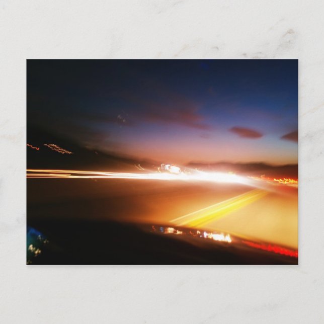 Carte Postale Croisière sur la route à minuit (Devant)