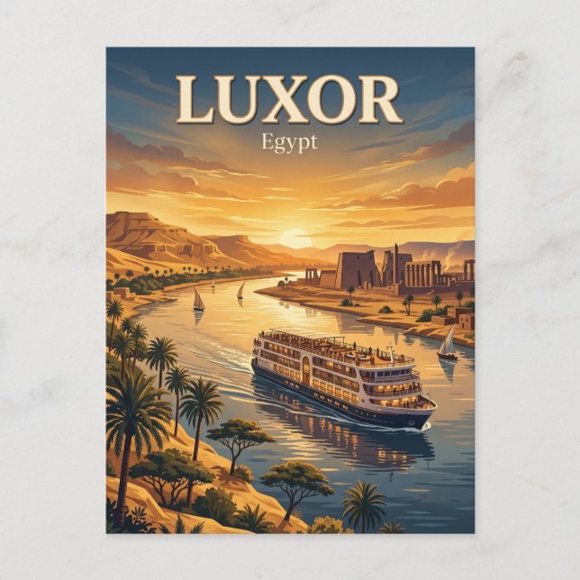 Carte Postale Croisière sur le Nil à Louxor Égypte (Devant)