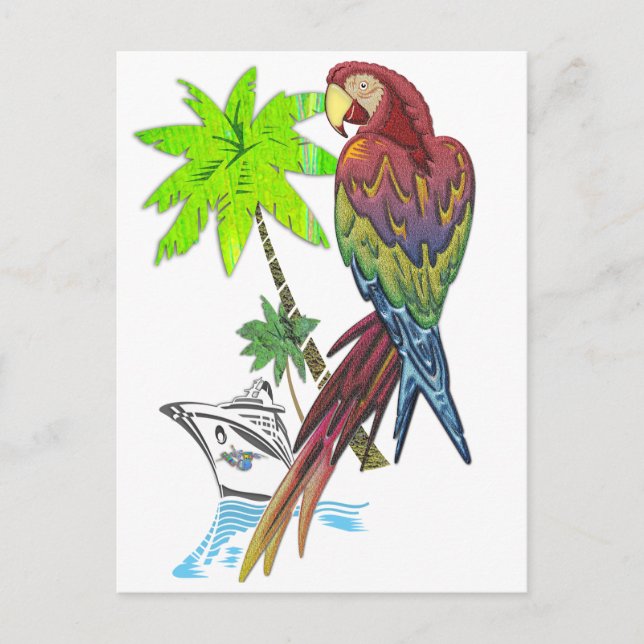 Carte Postale Croisière Tropicale Parrot (Devant)
