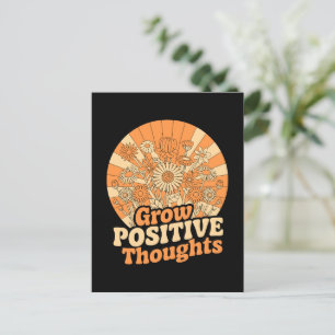 Carte Postale Croissance des pensées positives - Floral inspiran