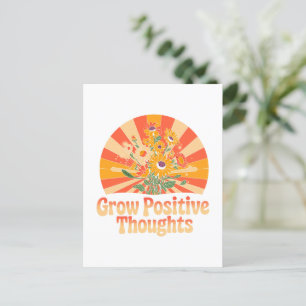 Carte Postale Croissance des pensées positives - Floral inspiran