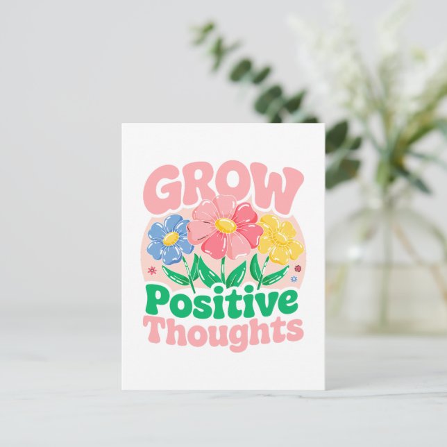 Carte Postale Croissance des pensées positives - Inspirationnel  (Debout devant)