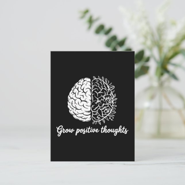 Carte Postale Croissance des pensées positives - Inspirationnel (Debout devant)