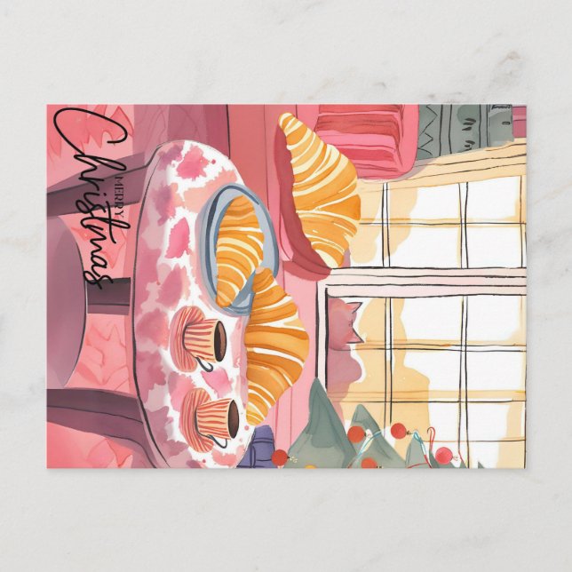 Carte Postale Croissant de Noël (Devant)