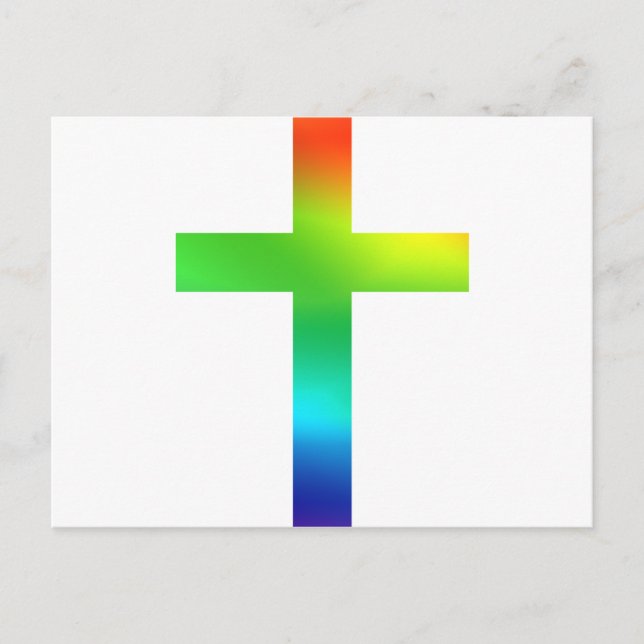 Carte Postale Croix arc-en-ciel (Devant)